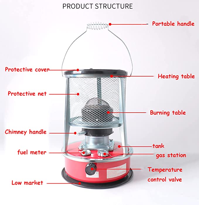Portable Kerosene Heater | Outdoor Camping kerosene Heater and Stove | 9000 BTU